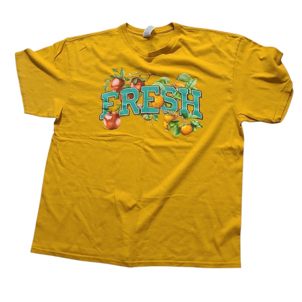 Orange and Apples Fresh Crew Neck Short Sleeve Men's T-shirt Size XL